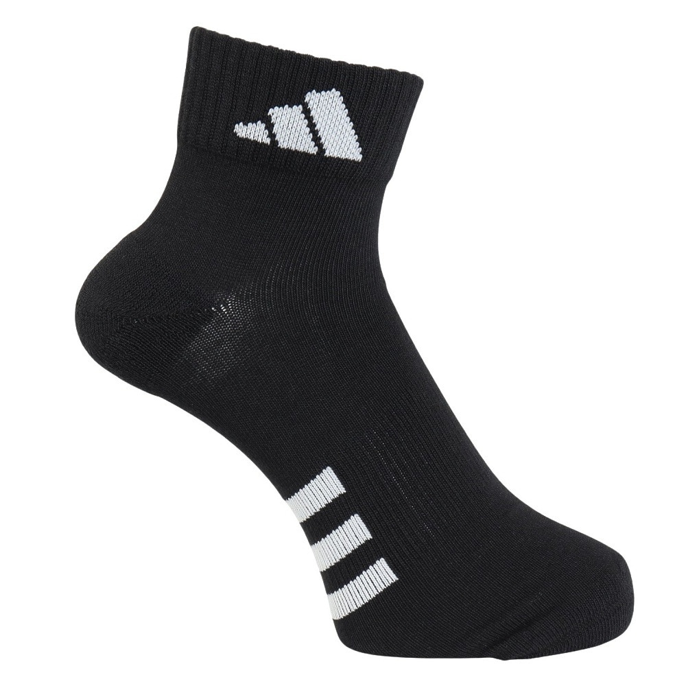 アディダス（adidas）（メンズ、レディース）ゴルフ アンクル丈 ロゴクッションソックス IEV99-IN2706BK