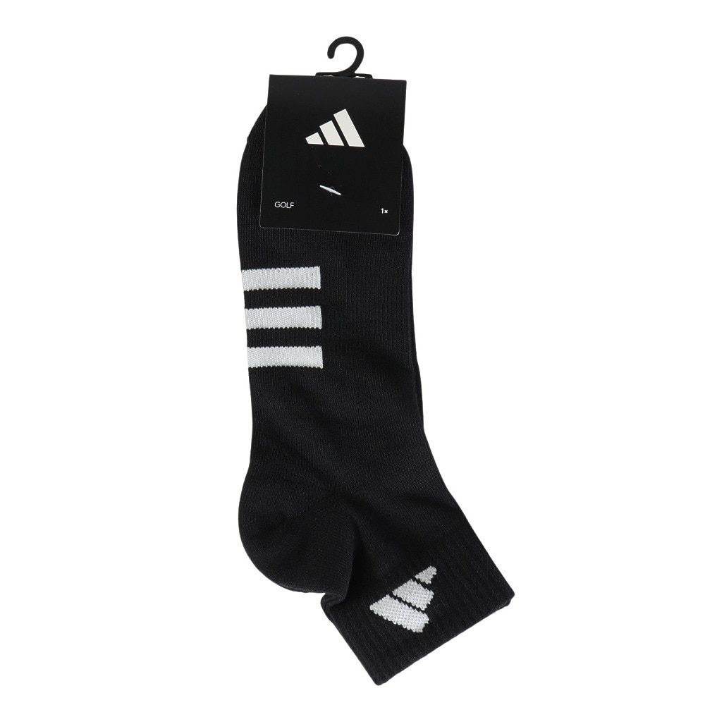 アディダス（adidas）（メンズ、レディース）ゴルフ アンクル丈 ロゴクッションソックス IEV99-IN2706BK