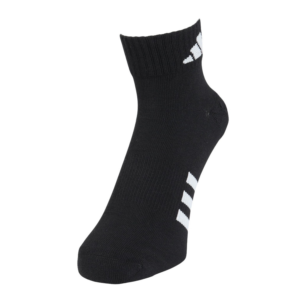 アディダス（adidas）（メンズ、レディース）ゴルフ アンクル丈 ロゴクッションソックス IEV99-IN2706BK