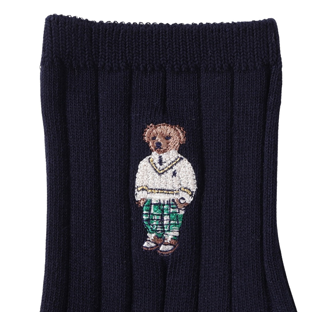 ポロ ラルフローレン（Polo Ralph Lauren）（メンズ）ゴルフ 紳士 ベア柄 クルーソックス 2012-402-68