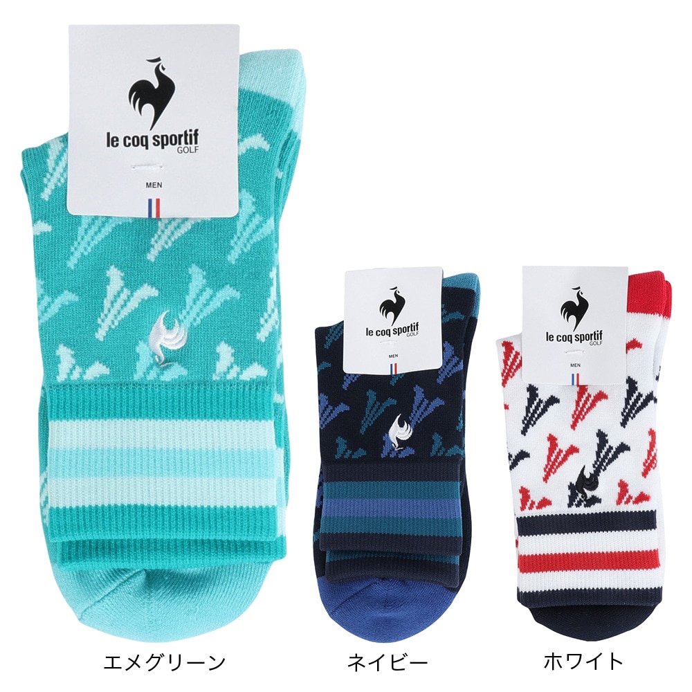 ルコックスポルティフ（lecoqsportif）（メンズ）ゴルフ シーズンモチーフショート丈ソックス QGBXJB01 ML00