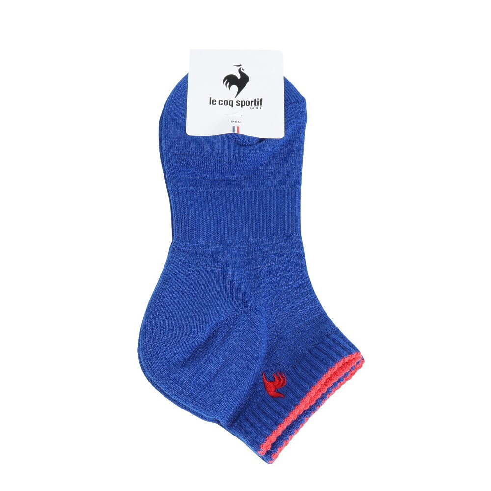 ルコックスポルティフ（lecoqsportif）（メンズ）ゴルフ メッシュアンクル丈ソックス QGBXJB05 BL00