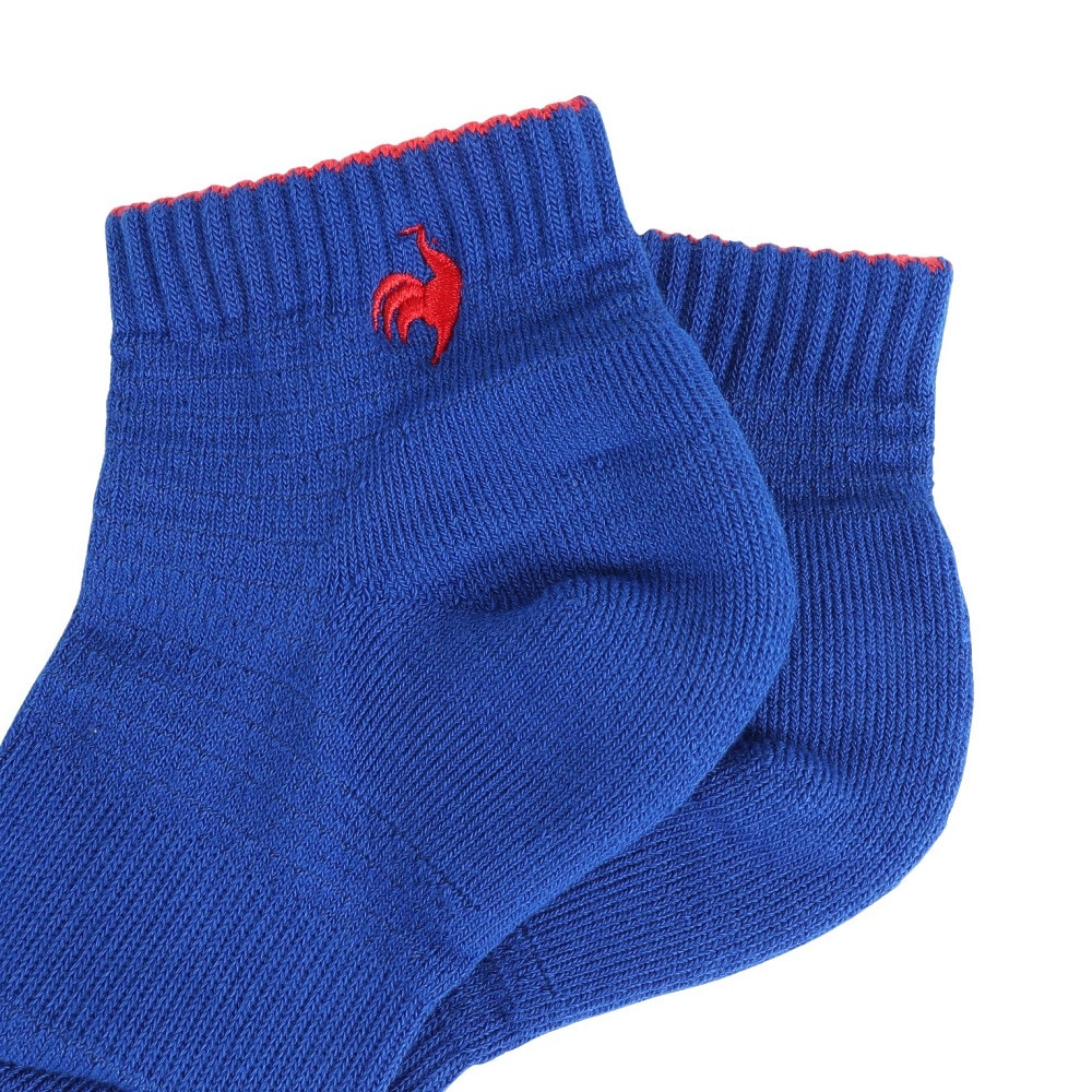 ルコックスポルティフ（lecoqsportif）（メンズ）ゴルフ メッシュアンクル丈ソックス QGBXJB05 BL00