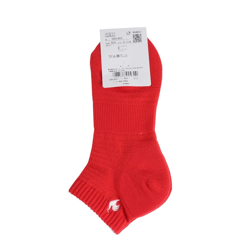 ルコックスポルティフ（lecoqsportif）（メンズ）ゴルフ メッシュアンクル丈ソックス QGBXJB05 RD00