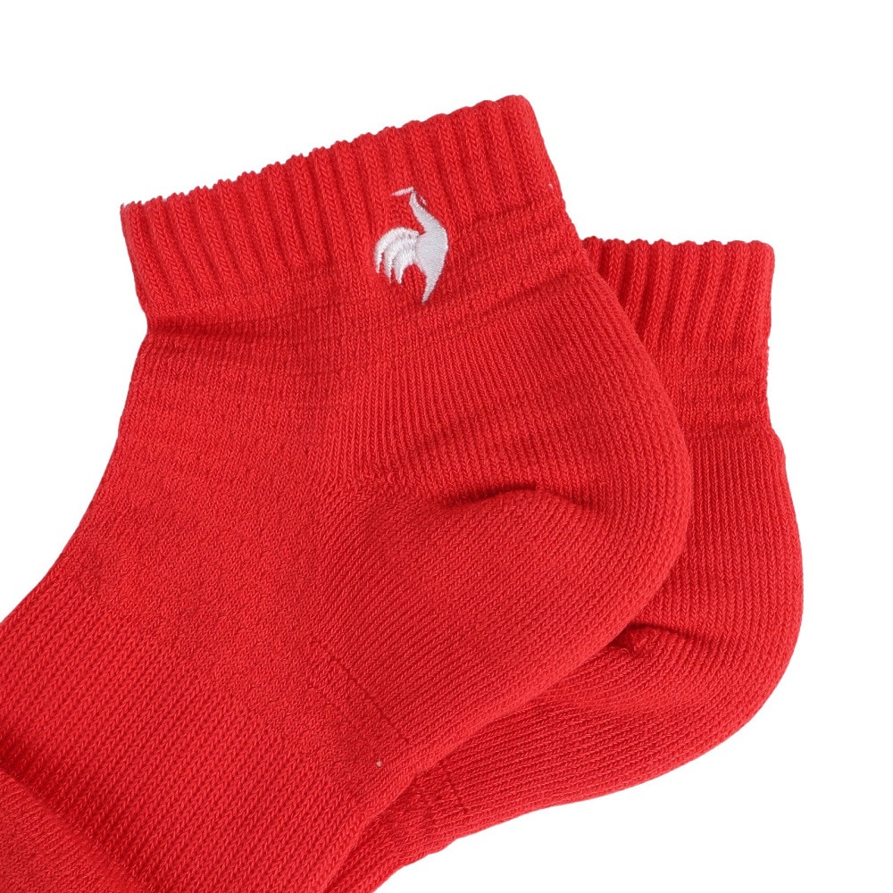 ルコックスポルティフ（lecoqsportif）（メンズ）ゴルフ メッシュアンクル丈ソックス QGBXJB05 RD00