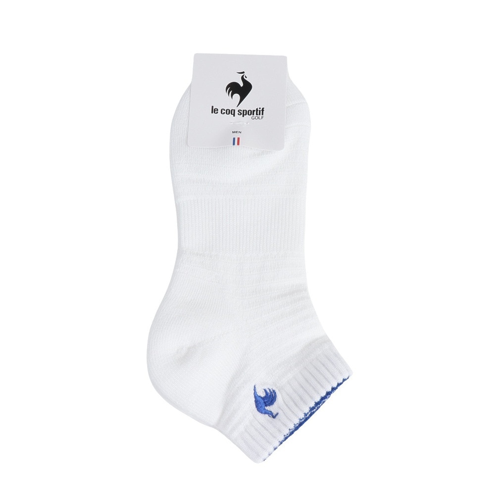 ルコックスポルティフ（lecoqsportif）（メンズ）ゴルフ メッシュアンクル丈ソックス QGBXJB05 WH00