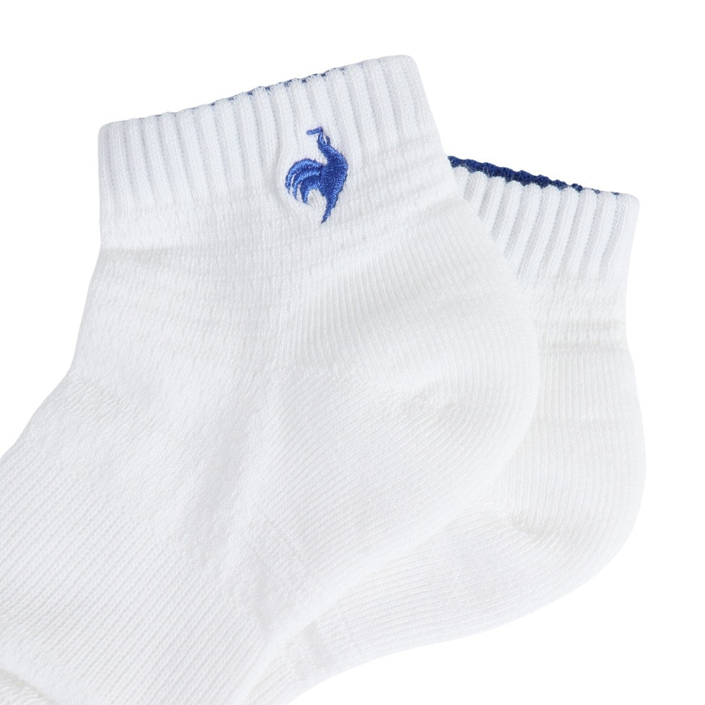 ルコックスポルティフ（lecoqsportif）（メンズ）ゴルフ メッシュアンクル丈ソックス QGBXJB05 WH00