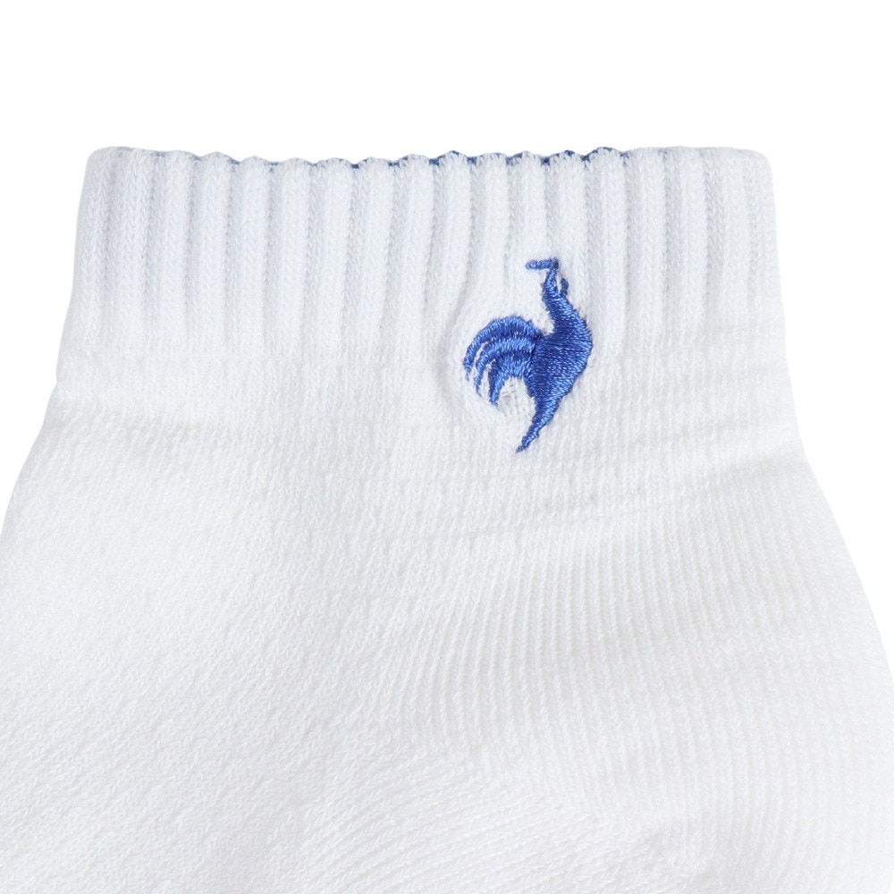 ルコックスポルティフ（lecoqsportif）（メンズ）ゴルフ メッシュアンクル丈ソックス QGBXJB05 WH00