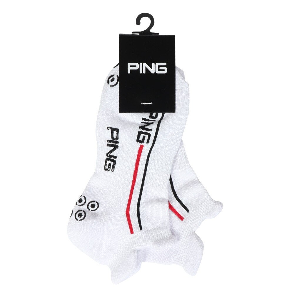 ピン（PING）（メンズ）ゴルフ ポリエステル綿混 消臭 アンクルソックス 621-4286801-030