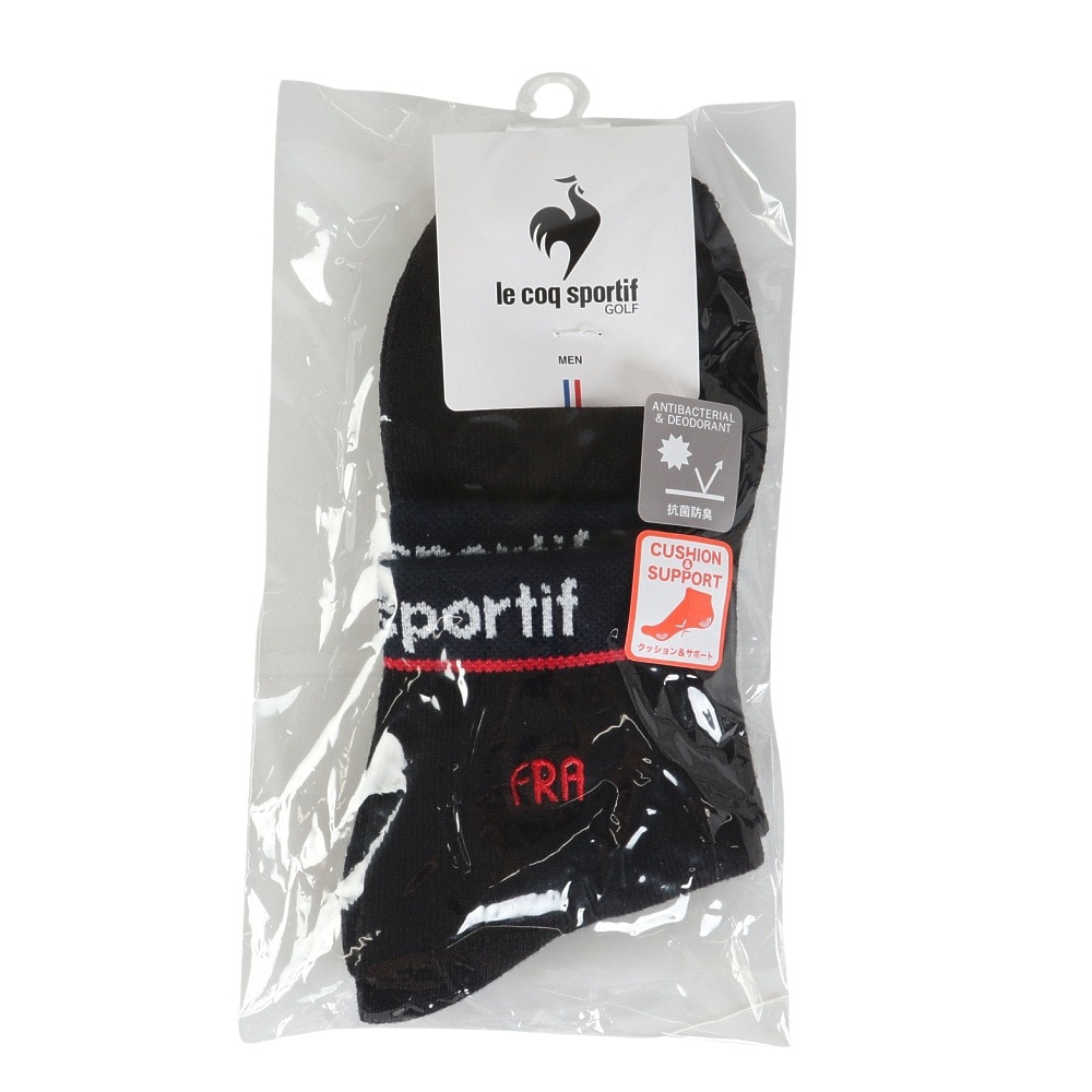 ルコックスポルティフ（lecoqsportif）（メンズ）ゴルフ シーズンカラー ショート丈ソックス LG4FSO02M BK00
