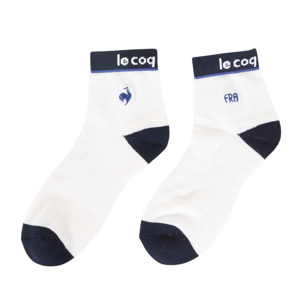 ルコックスポルティフ（lecoqsportif）（メンズ）ゴルフ シーズンカラー ショート丈ソックス LG4FSO02M WH00
