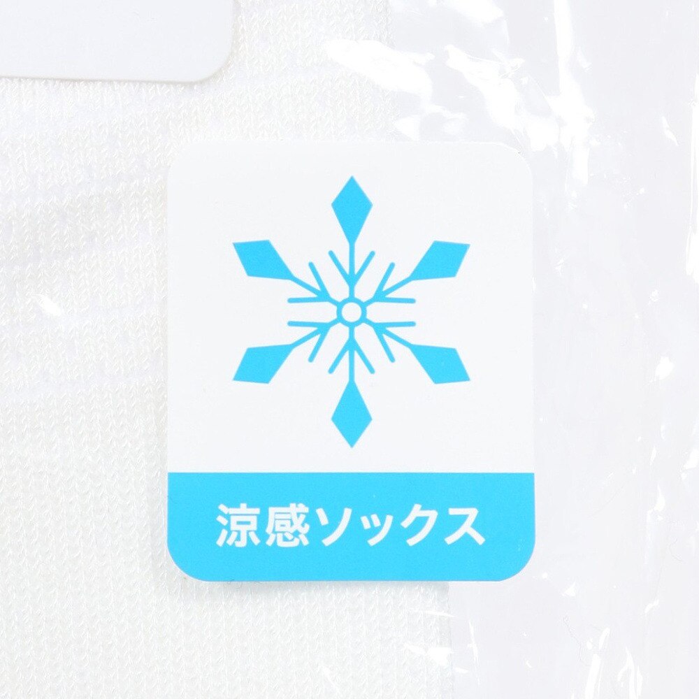 ルコックスポルティフ（lecoqsportif）（メンズ）ゴルフ 涼感メッシュ アンクル丈ソックス LG5SSO10M WH00