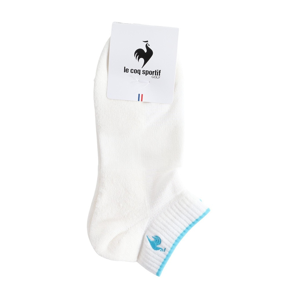 ルコックスポルティフ（lecoqsportif）（メンズ）ゴルフ 涼感メッシュ アンクル丈ソックス LG5SSO10M WH00