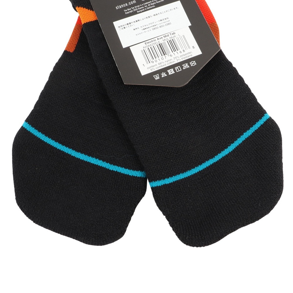 スタンス（STANCE）（メンズ）ゴルフ ショート ソックス ELECTRIC AVE MID TAB A258A25ELE MUL