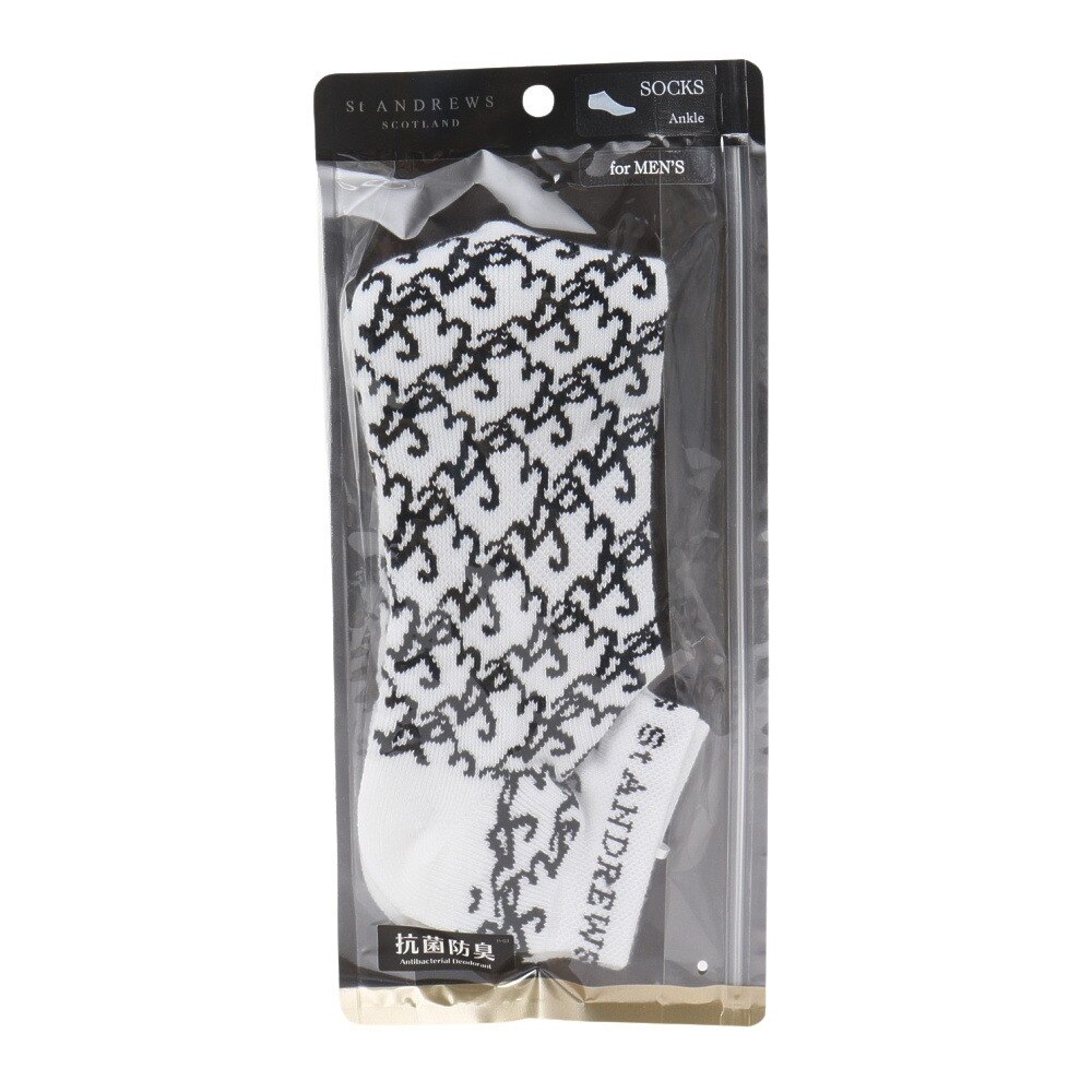セントアンドリュース（ST.ANDREWS）（メンズ）ゴルフ 抗菌防臭 足底パイル SAロゴ アンクルソックス 042-5286851-030