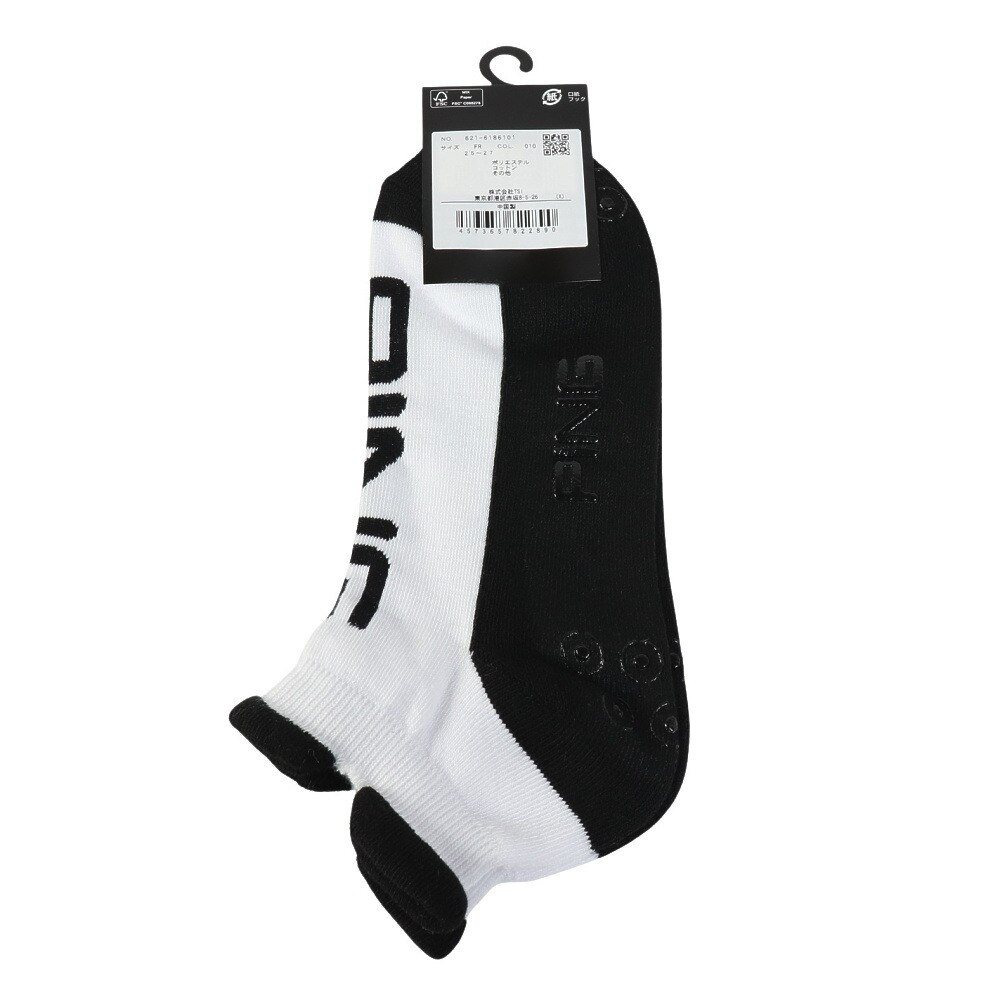 ピン（PING）（メンズ）ゴルフ 消臭 足底パイル ロゴ アンクルソックス 621-6186101-010