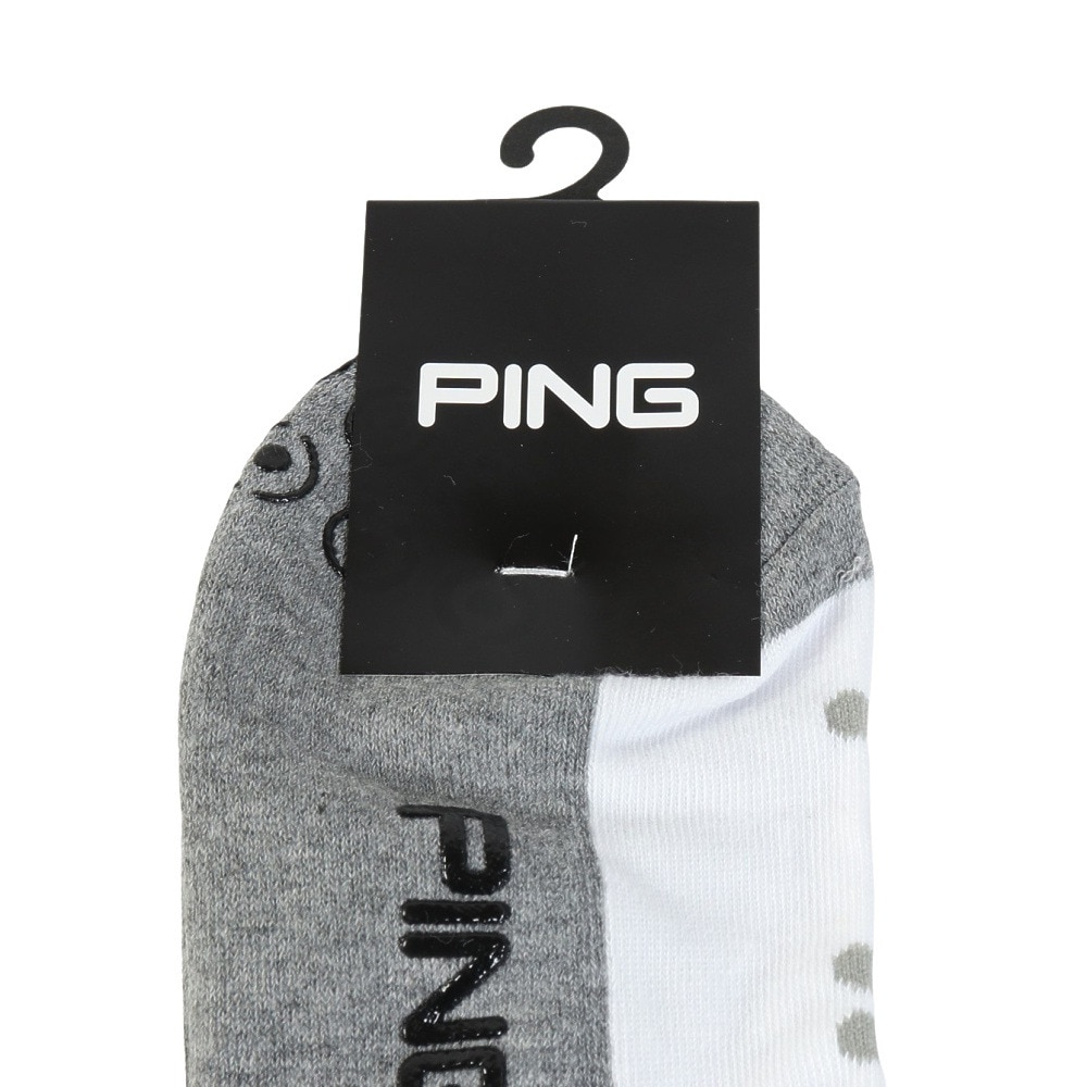 ピン（PING）（メンズ）ゴルフ 消臭 足底パイル ロゴ アンクルソックス 621-6186101-020
