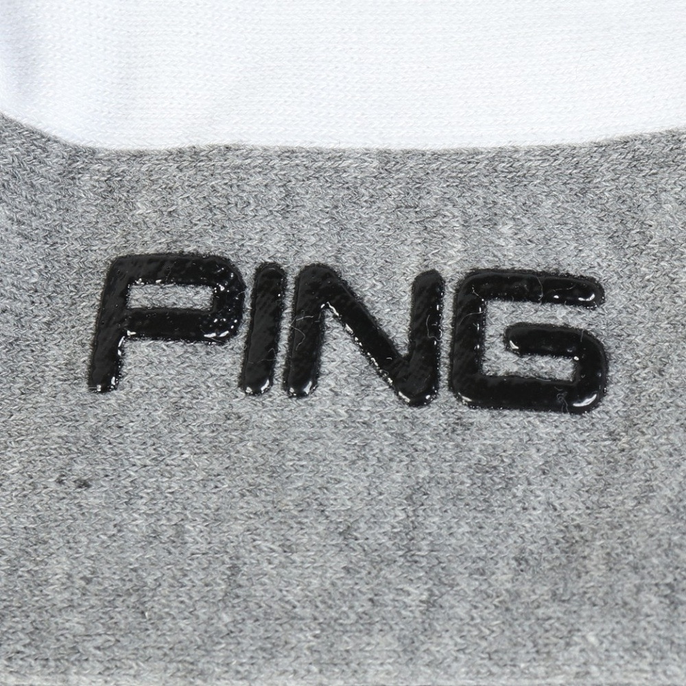 ピン（PING）（メンズ）ゴルフ 消臭 足底パイル ロゴ アンクルソックス 621-6186101-020