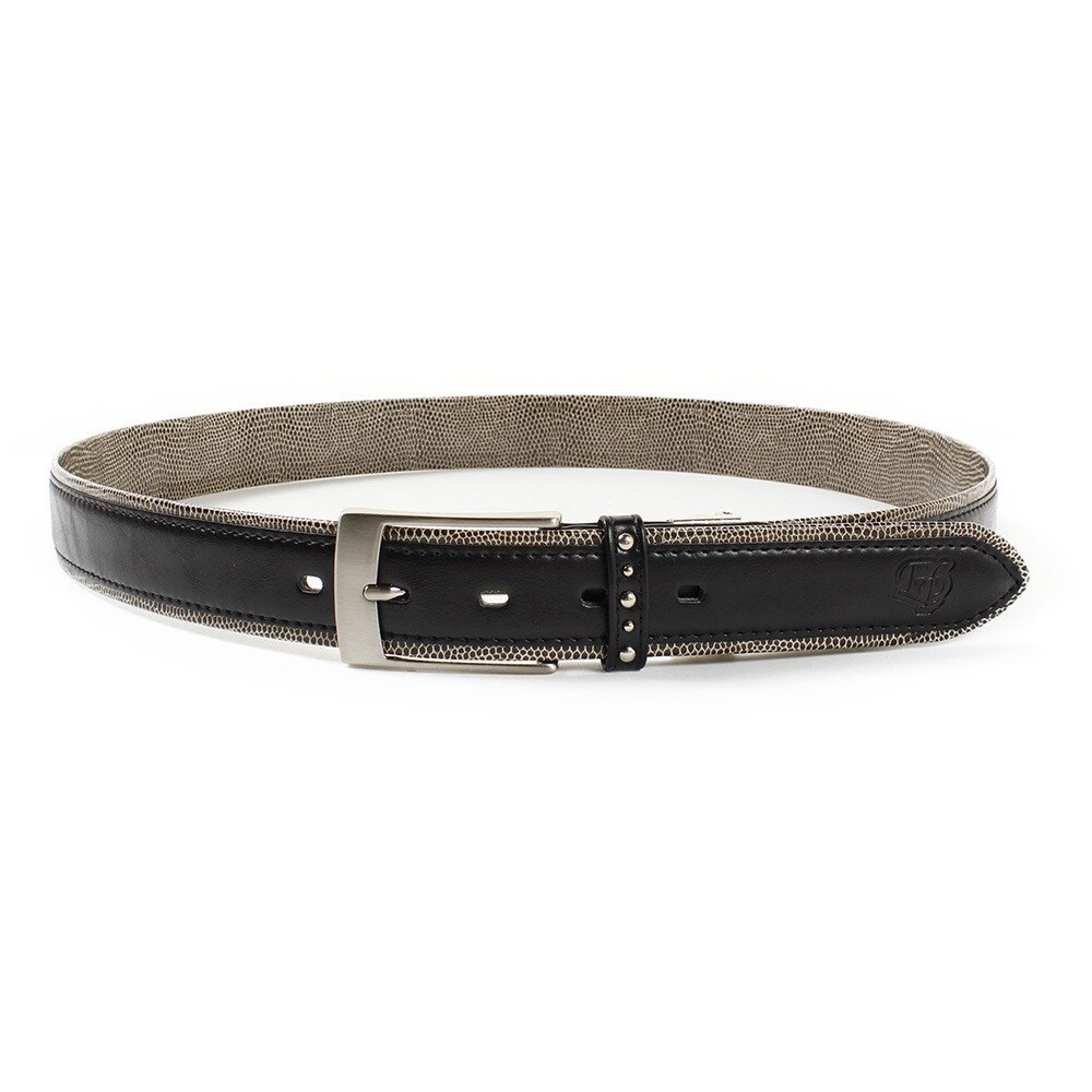  【多少の傷汚れありの為大奉仕】メンズ2トーンベルト EPA0412-GR/BK