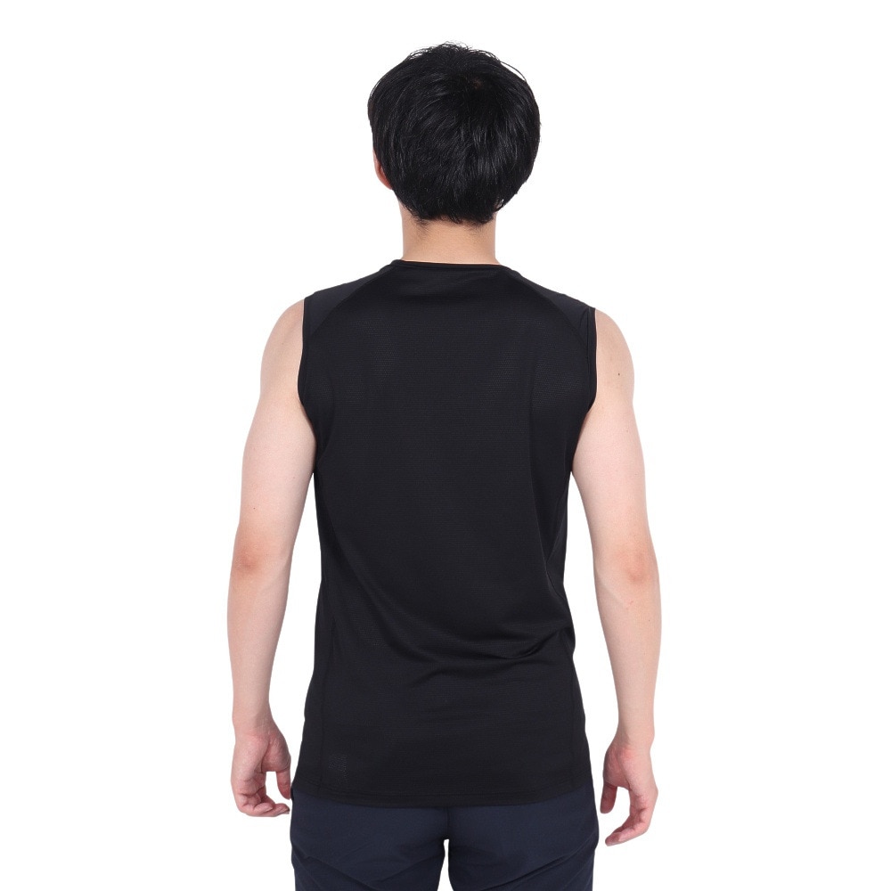 トミーアーマー（Tommy Armour）（メンズ）ゴルフウェア 吸汗 速乾 冷感 ノースリーブVネックシャツ TAGC23S040011 BLK 冷感