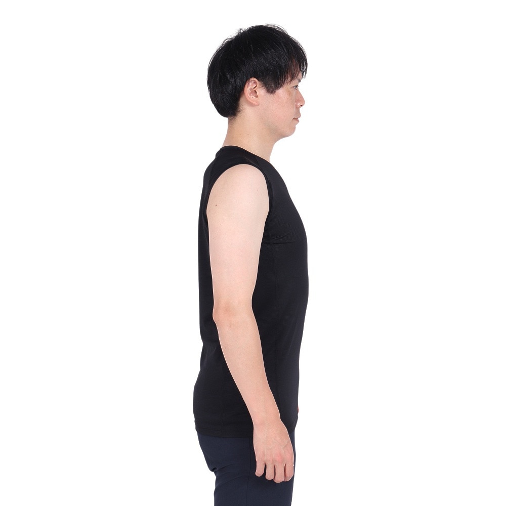 トミーアーマー（Tommy Armour）（メンズ）ゴルフウェア 吸汗 速乾 冷感 ノースリーブVネックシャツ TAGC23S040011 BLK 冷感
