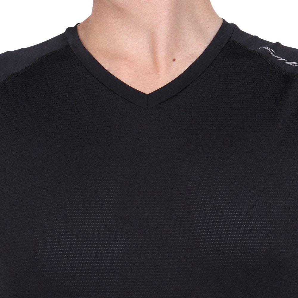トミーアーマー（Tommy Armour）（メンズ）ゴルフウェア 吸汗 速乾 冷感 ノースリーブVネックシャツ TAGC23S040011 BLK 冷感