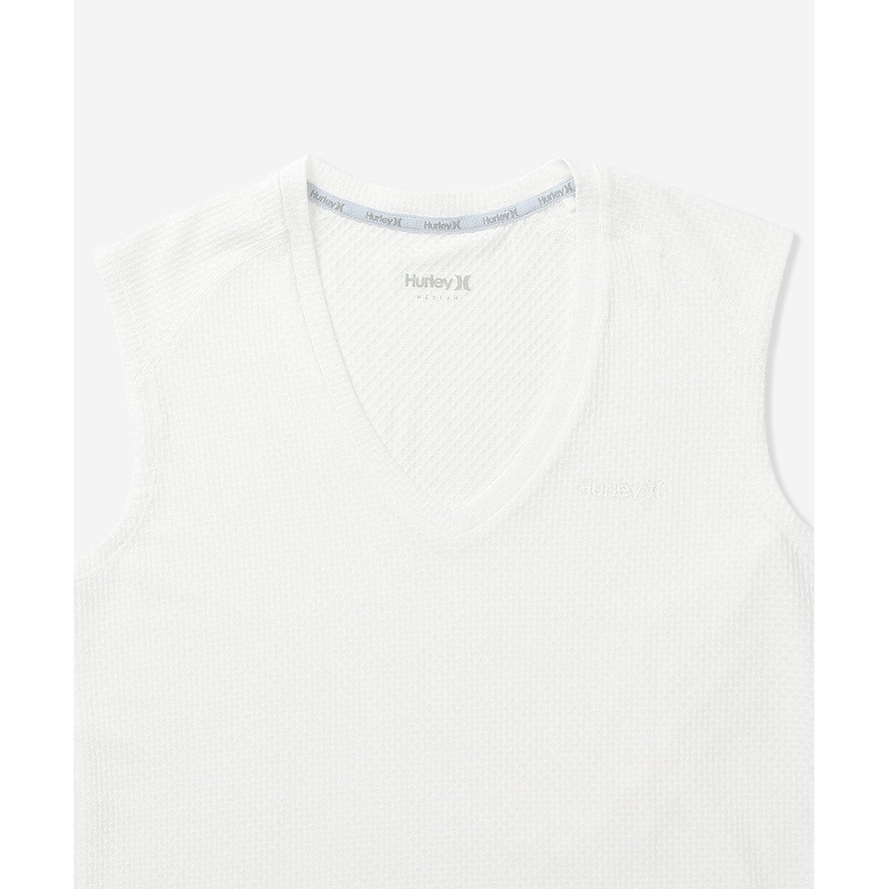 ハーレー（HURLEY）（メンズ）ゴルフ PHANTOM ポリプロピレン コールドメッシュ インナー Vネック スリーブレスシャツ MGIW26113P-WHT