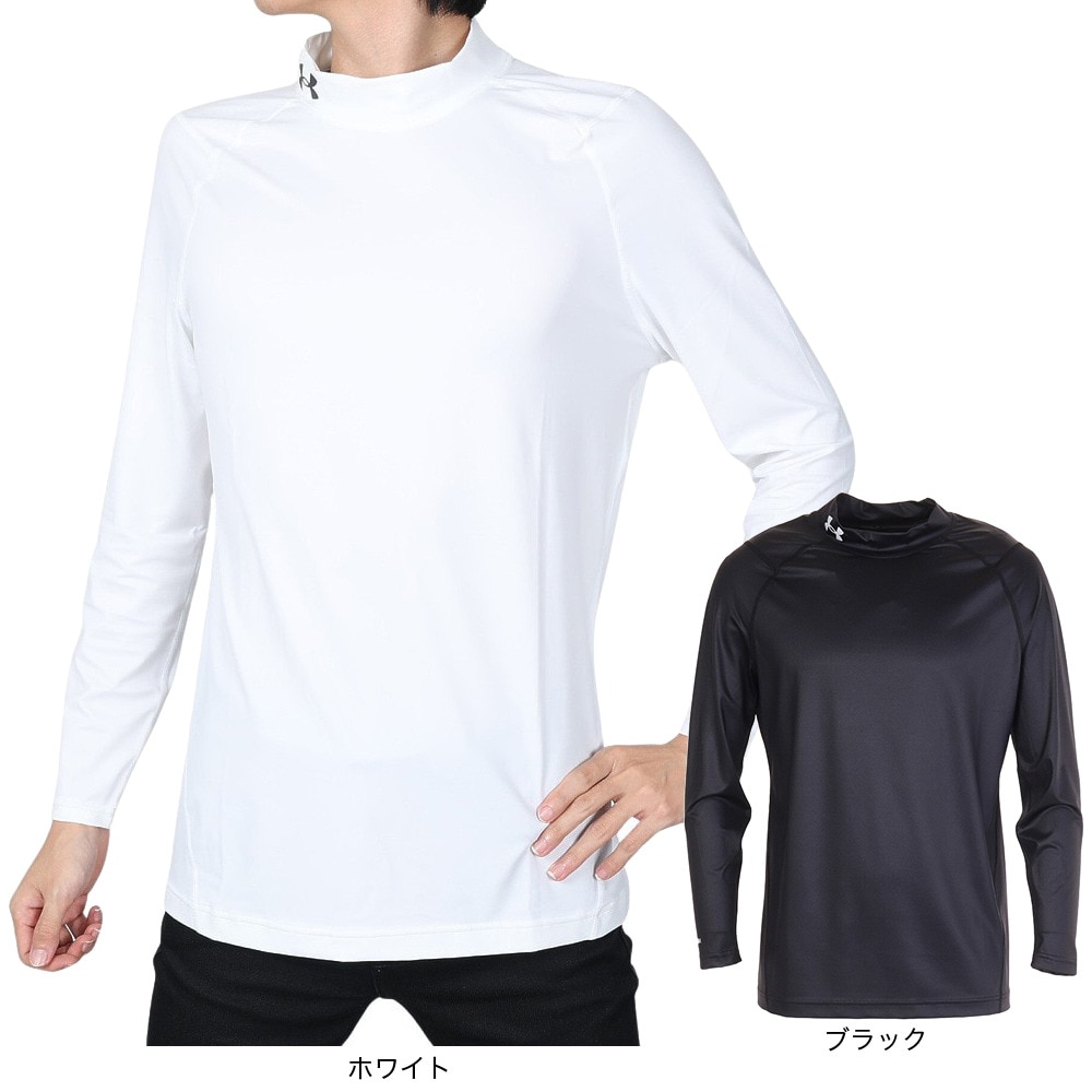 アンダーアーマー（UNDER ARMOUR）（メンズ）ゴルフウェア 夏 UV 日焼け対策 アイソチル フィッティド 長袖モックネックシャツ 1364333 BLK/BLK/WHT GO