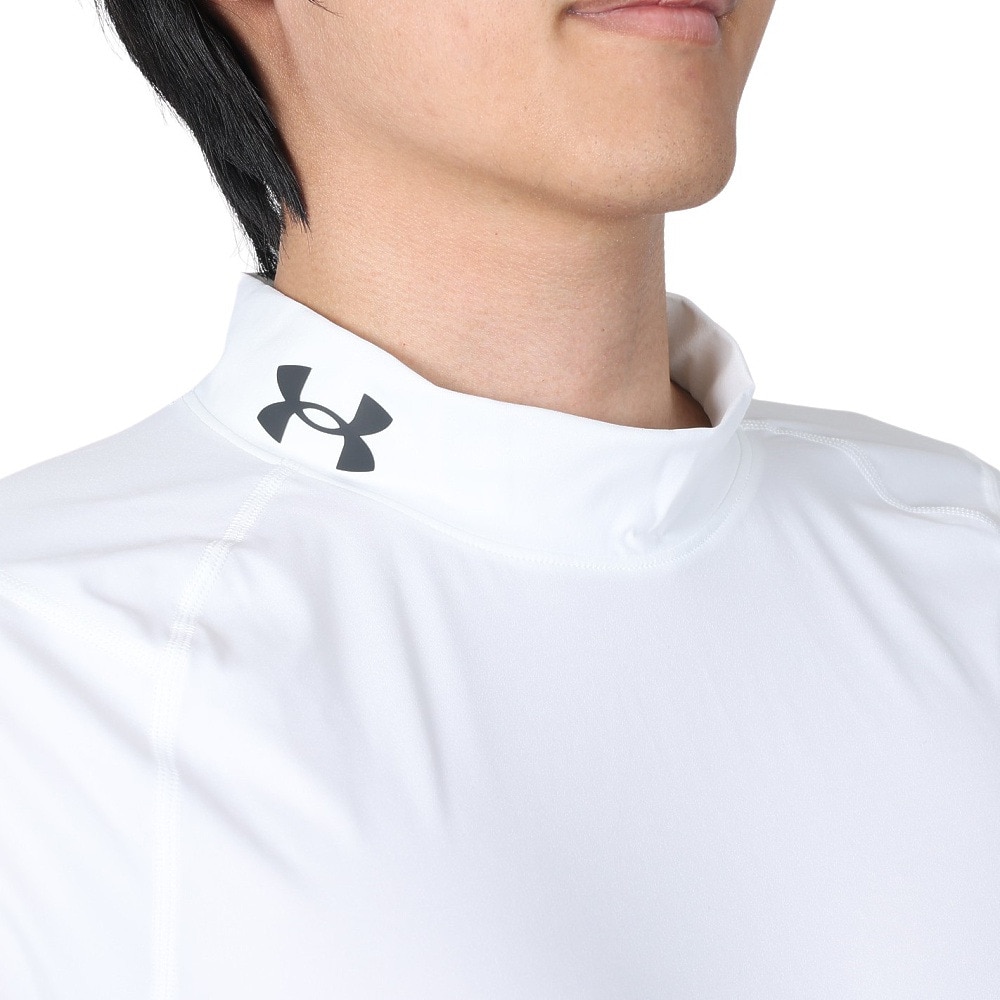 アンダーアーマー（UNDER ARMOUR）（メンズ）ゴルフウェア 速乾 防臭 アイソチル フィッティド 長袖モックネックシャツ 1364333 WHT/WHT/BLK GO