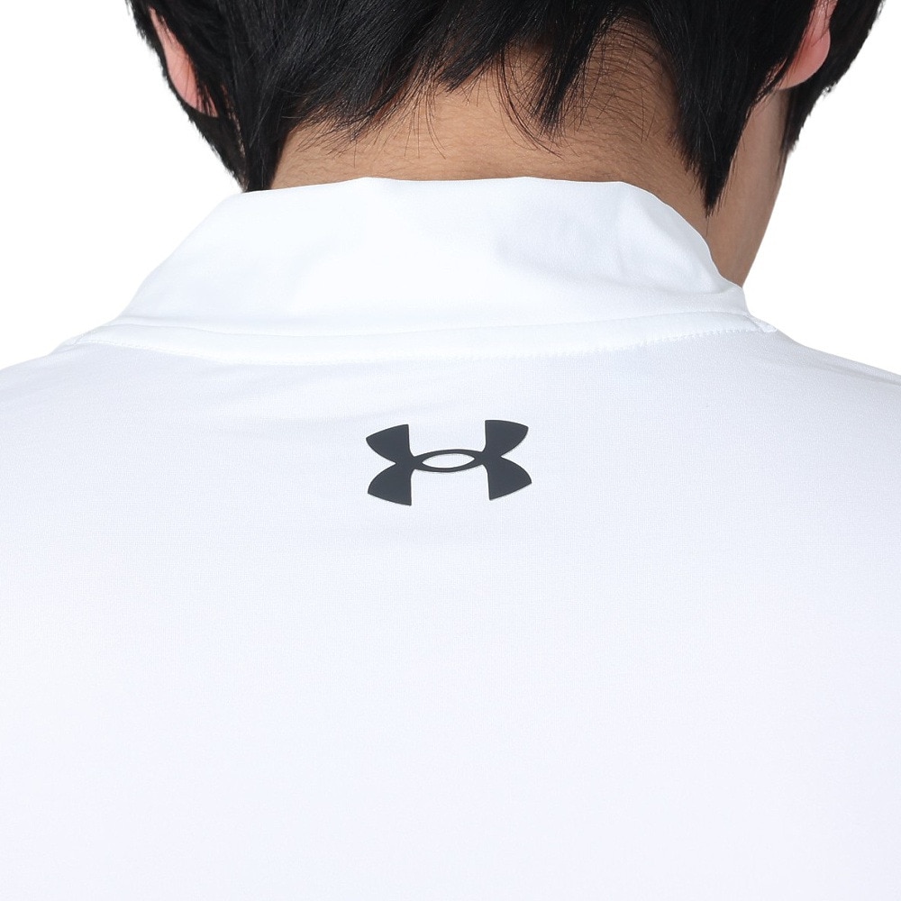 アンダーアーマー（UNDER ARMOUR）（メンズ）ゴルフウェア インナー 防臭 ストレッチ アイソチル フィッティド 長袖モックネックシャツ 1364333 WHT/WHT/BLK GO