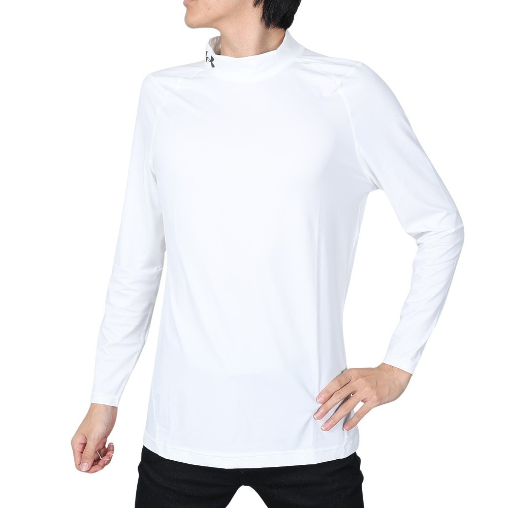 アンダーアーマー（UNDER ARMOUR）（メンズ）ゴルフウェア 速乾 防臭 アイソチル フィッティド 長袖モックネックシャツ 1364333 WHT/WHT/BLK GO