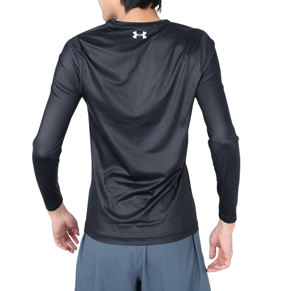 アンダーアーマー（UNDER ARMOUR）（メンズ）ゴルフウェア 防臭 ドライ アイソチル フィッティド Vネック 長袖アンダーシャツ 1364334 BLK/BLK/WHT GO