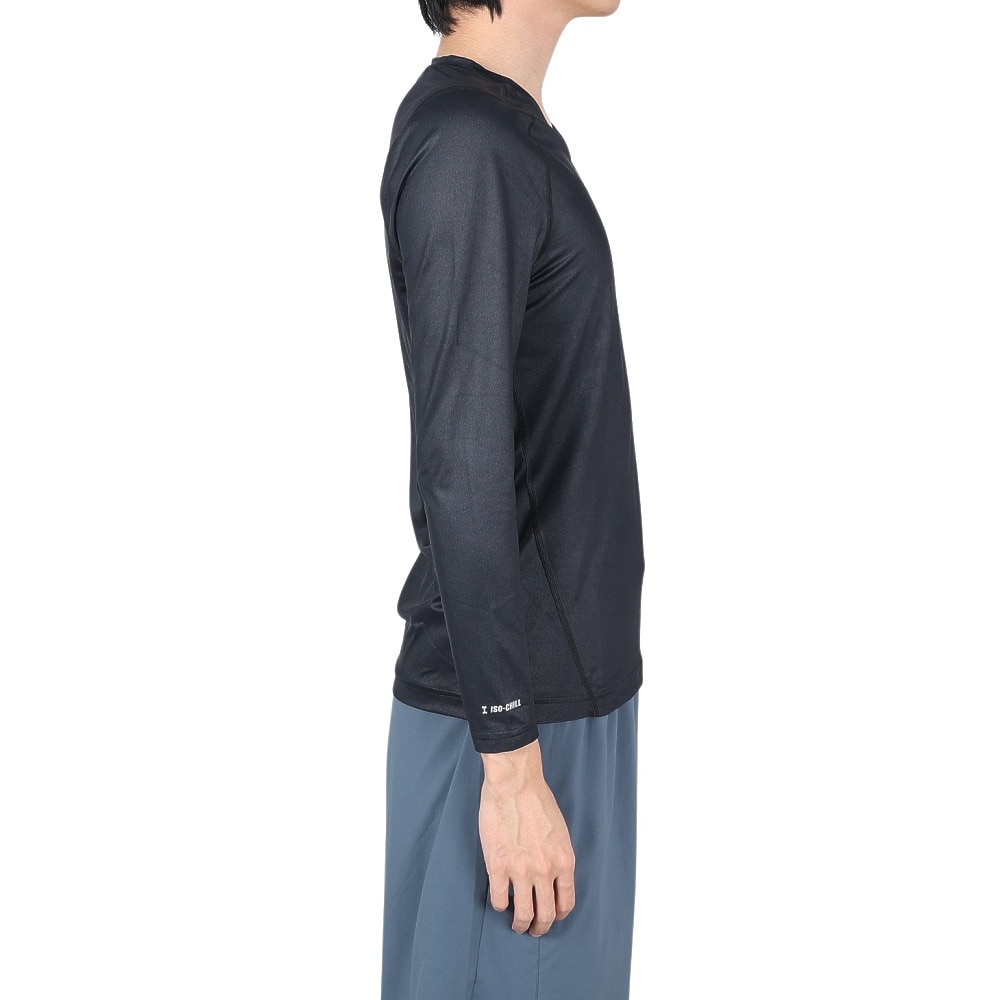 アンダーアーマー（UNDER ARMOUR）（メンズ）ゴルフウェア 防臭 ドライ アイソチル フィッティド Vネック 長袖アンダーシャツ 1364334 BLK/BLK/WHT GO