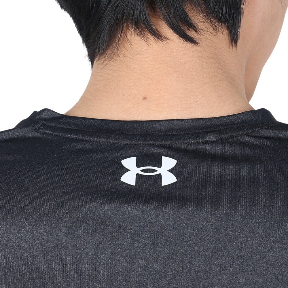 アンダーアーマー（UNDER ARMOUR）（メンズ）ゴルフウェア 夏 日焼け対策 アイソチル フィッティド Vネック 長袖アンダーシャツ 1364334 BLK/BLK/WHT GO