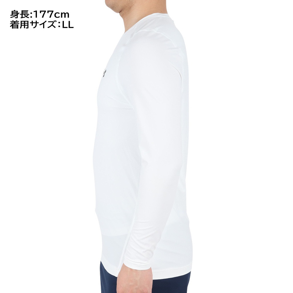 アンダーアーマー（UNDER ARMOUR）（メンズ）ゴルフウェア インナー アイソチル フィッティド Vネック 長袖アンダーシャツ 1364334 WHT/WHT/BLKgO