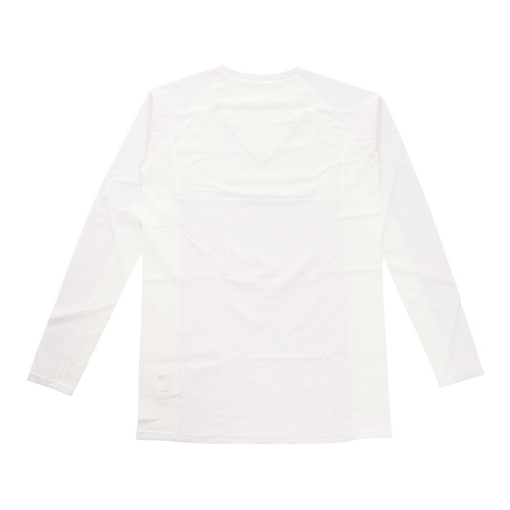 マンシングウエア（MUNSING WEAR）（メンズ）ゴルフウェア 夏 UV 日焼け対策 Vネック 後身頃 メッシュ 長袖アンダーシャツ MGMLJM02-WH00