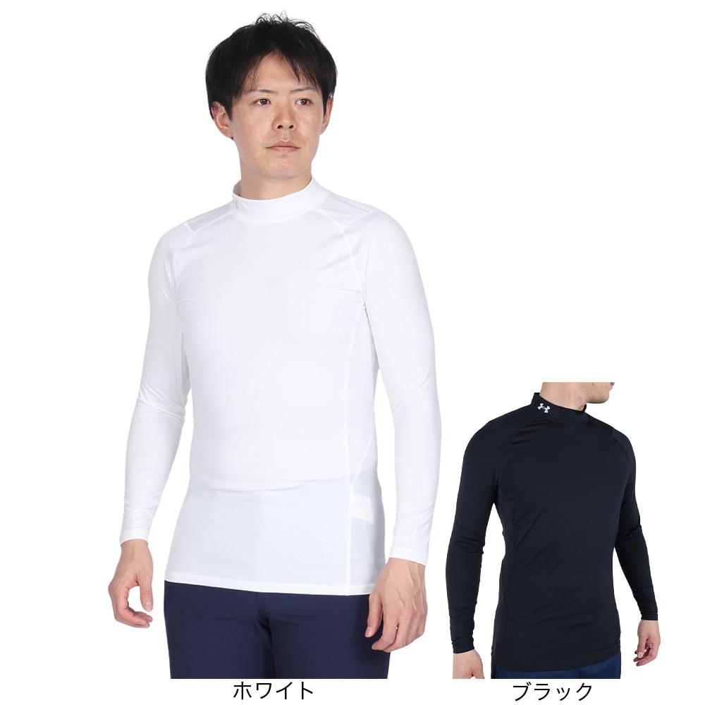 アンダーアーマー（UNDER ARMOUR）（メンズ）ゴルフウェア インナー 吸汗 速乾 ヒートギア フィッティド 長袖モックネックシャツ 1371672 100