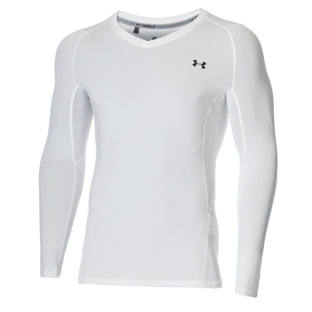 アンダーアーマー（UNDER ARMOUR）（メンズ）ヒートギア フィッティド ロングスリーブ Vネック シャツ 1371673 100