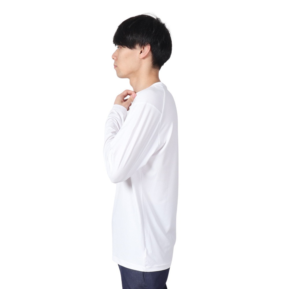 クランク（CLUNK）（メンズ）ゴルフウェア インナー 吸水速乾 接触冷感 Vネック 長袖アンダーシャツ CL5MTU02 WHT