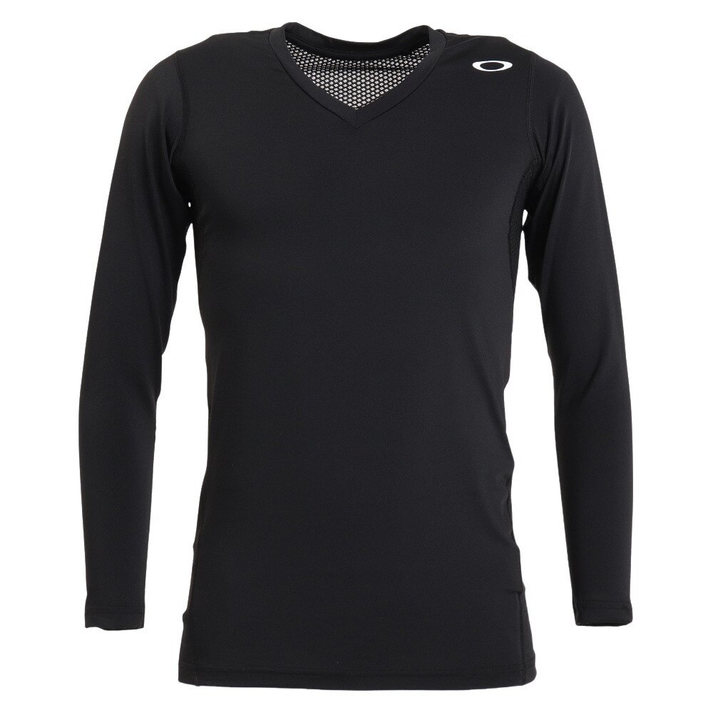 オークリー（OAKLEY）（メンズ）ゴルフウェア インナー 吸汗 速乾 ストレッチ BASE LAYER 長袖 Vネック インナーシャツ FOA405086-02E