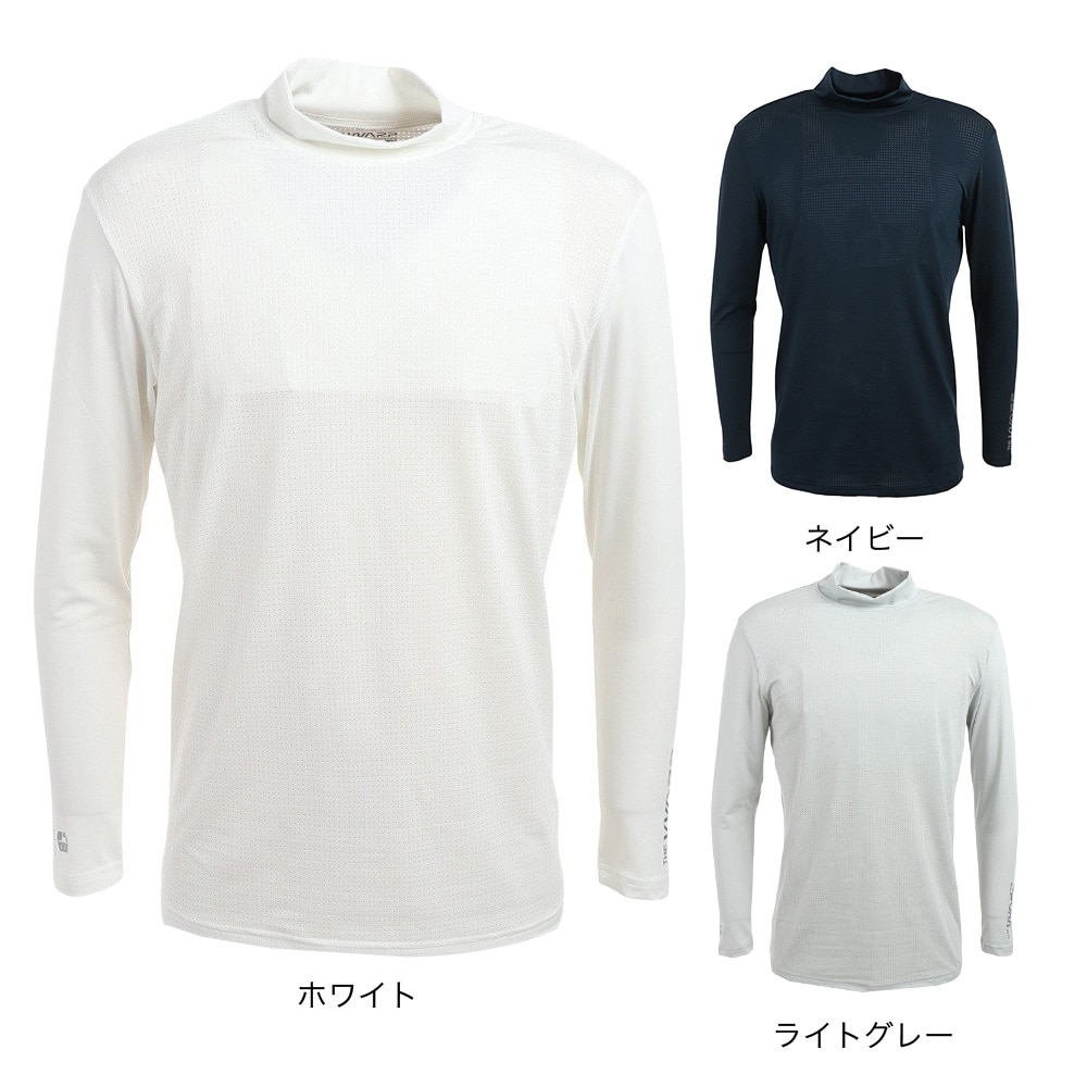 ザ・ワープ・バイ・エネーレ（The Warp By Ennerre）（メンズ）ゴルフウェア 吸汗 速乾 冷感 ハイネック ロングTシャツ WG5PTU05 NVY