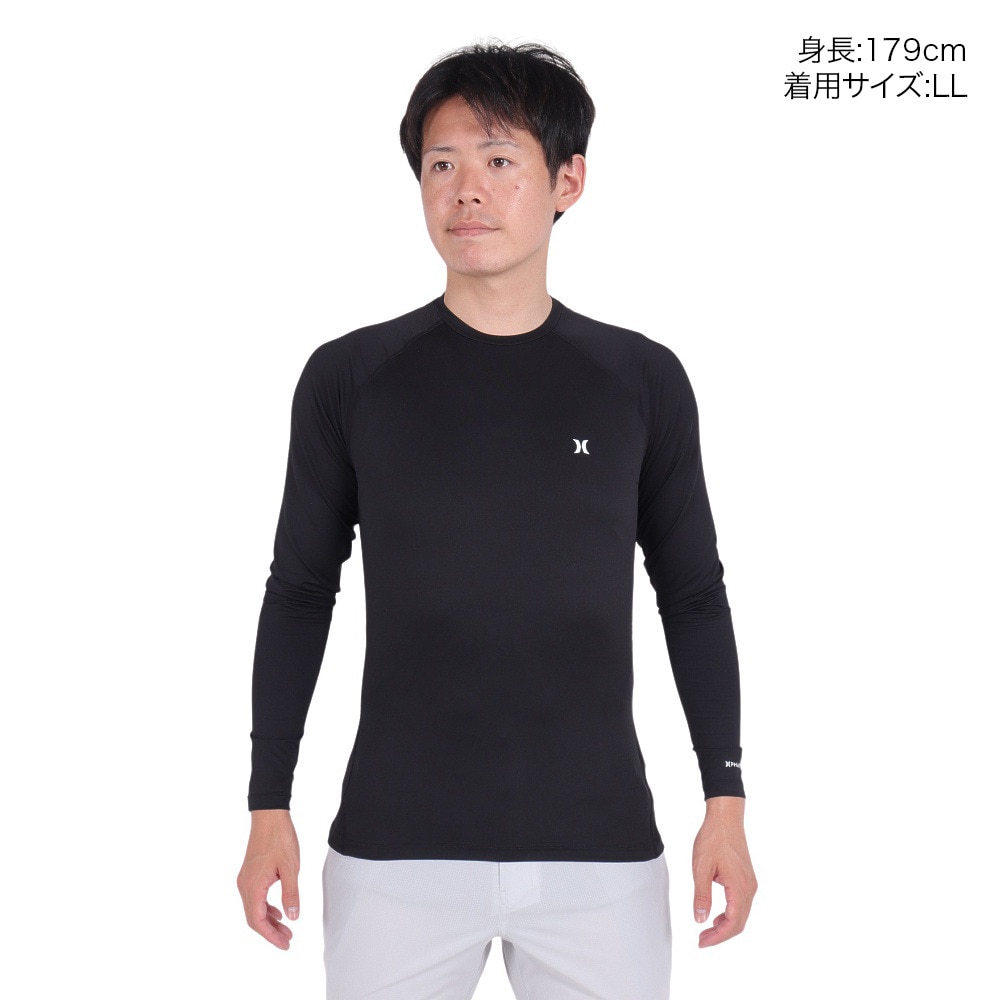 ハーレー（HURLEY）（メンズ）ゴルフウェア 吸汗速乾 ファントム インナーウェア コンプレッション 長袖シャツ MIW2310089-BLK