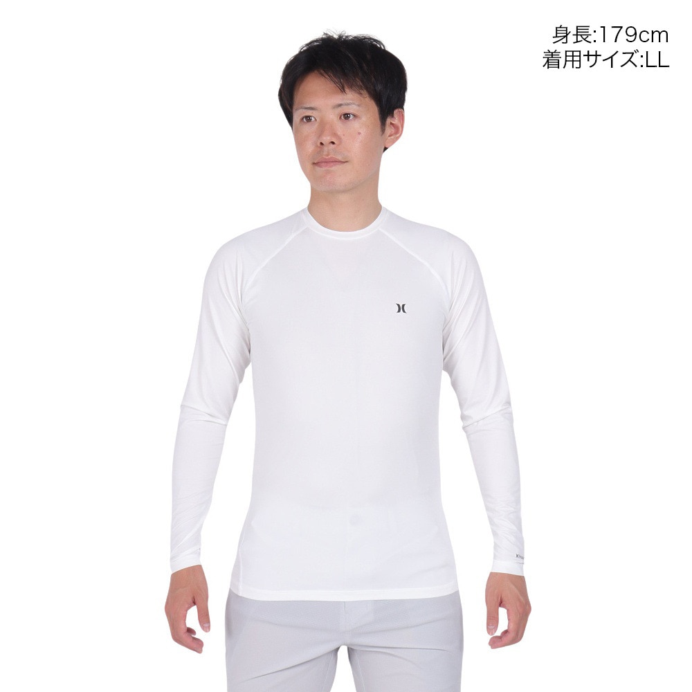 ハーレー（HURLEY）（メンズ）ゴルフウェア 吸汗速乾 ファントム インナーウェア コンプレッション 長袖シャツ MIW2310089-WHT