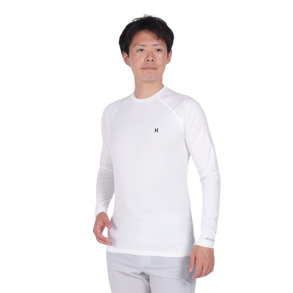ハーレー（HURLEY）（メンズ）ゴルフウェア 吸汗速乾 ファントム インナーウェア コンプレッション 長袖シャツ MIW2310089-WHT