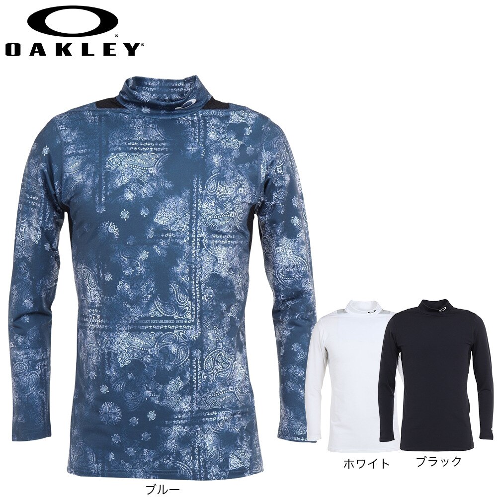 オークリー（OAKLEY）（メンズ）ゴルフ インナー ストレッチ 裏起毛 テクニカルベースレイヤー長袖モックシャツ 3.0 FOA405784-02E