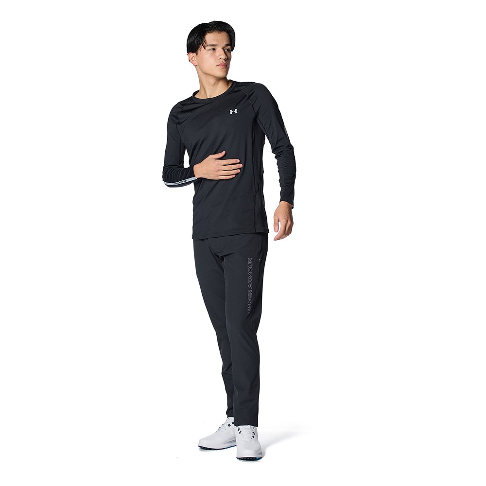 アンダーアーマー（UNDER ARMOUR）（メンズ）ゴルフウェア 吸汗速乾 HG フィッティド ノベルティ ロングスリーブ クルーネック シャツ 1384825 001