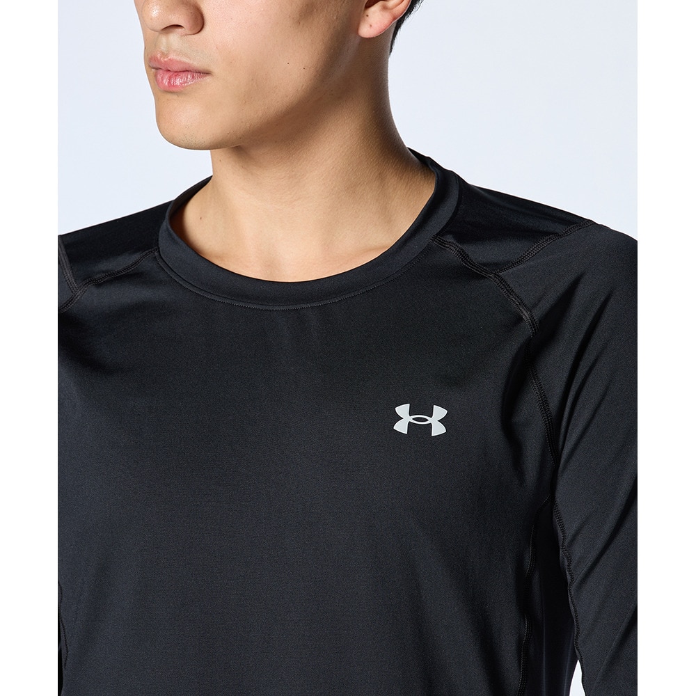 アンダーアーマー（UNDER ARMOUR）（メンズ）ゴルフウェア 吸汗速乾 HG フィッティド ノベルティ ロングスリーブ クルーネック シャツ 1384825 001