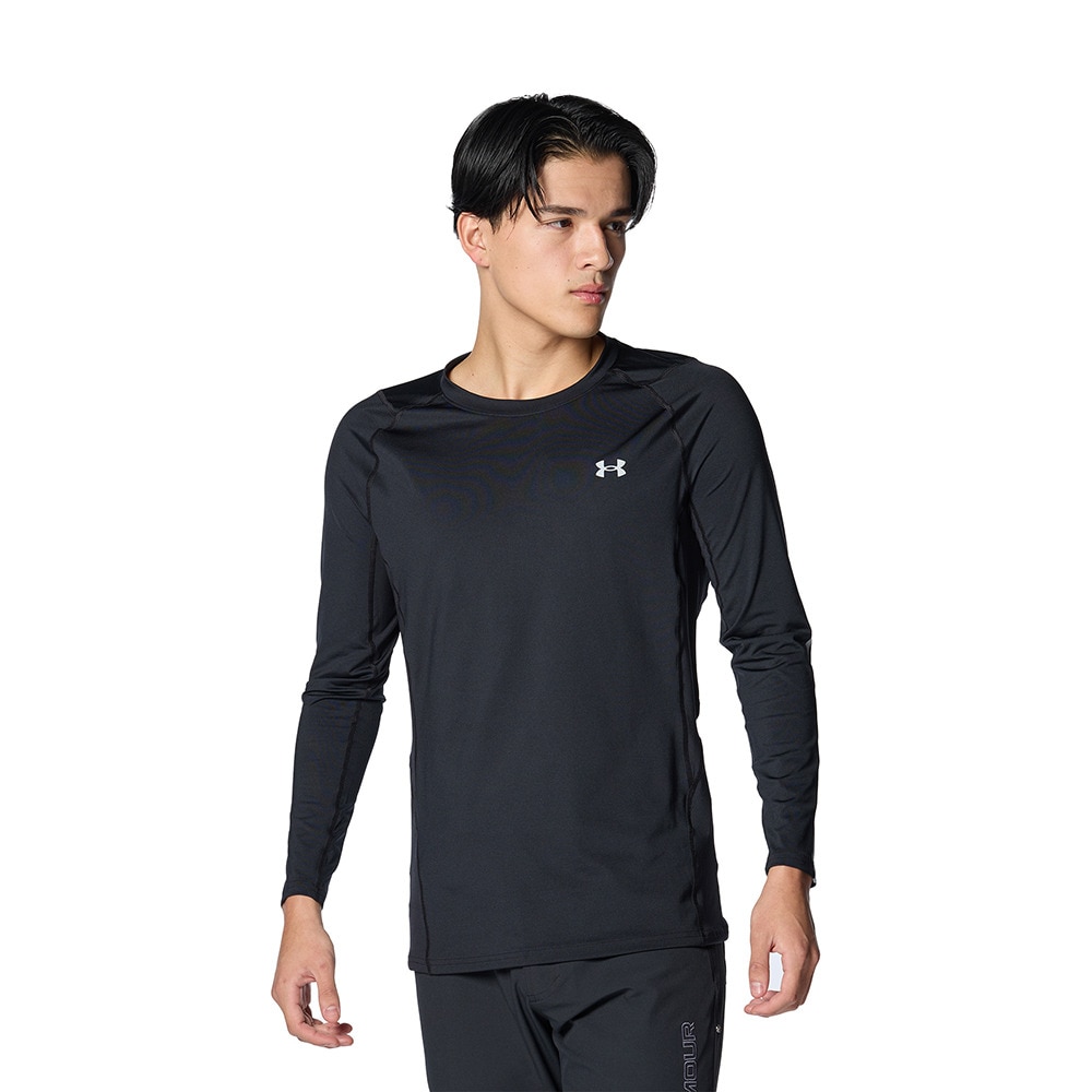 アンダーアーマー（UNDER ARMOUR）（メンズ）ゴルフウェア 吸汗速乾 HG フィッティド ノベルティ ロングスリーブ クルーネック シャツ 1384825 001