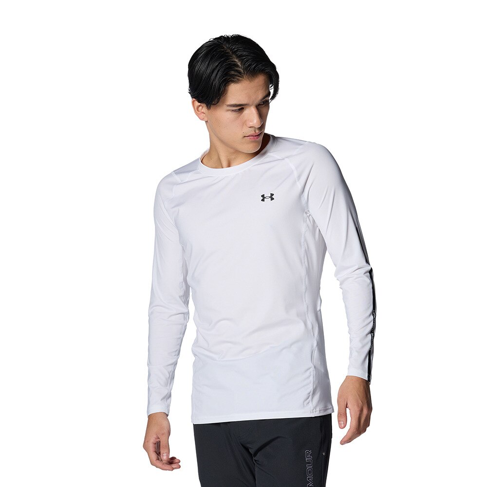アンダーアーマー（UNDER ARMOUR）（メンズ）ゴルフウェア インナー 吸汗速乾 HG フィッティド ノベルティ ロングスリーブ クルーネック シャツ 1384825 100★★★