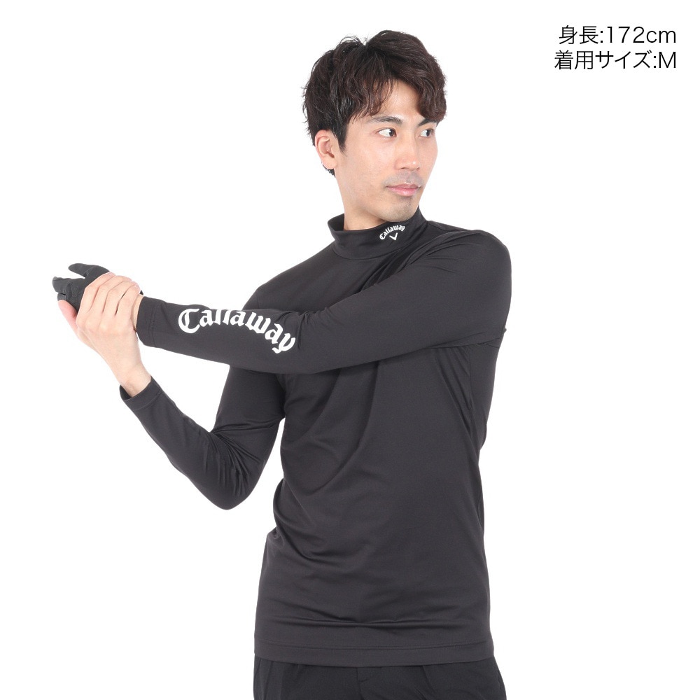キャロウェイ（CALLAWAY）（メンズ）ゴルフウェア 吸汗速乾 インナー クールコア 天竺 長袖ハイネックシャツ C24932100-1010